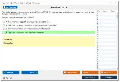 Netapp NS0-302 NetApp Certified Hybrid Cloud Administrator Practice test exam simulator test engine exam Prep practice test questions answers Image 7