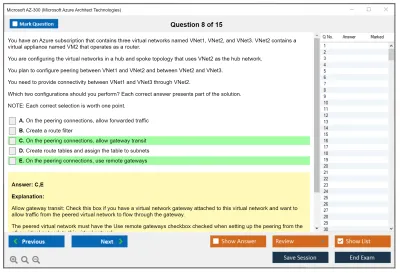 Microsoft AZ-300 Microsoft Azure Architect Technologies Practice test exam simulator test engine exam Prep practice test questions answers Image 8