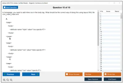 Adobe AD0-E704 Adobe Certified Master - Magento Commerce Architect Practice test exam simulator test engine exam Prep practice test questions answers Image 10