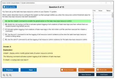 Oracle 1z0-821 Oracle Solaris 11 System Administration Practice test exam simulator test engine exam Prep practice test questions answers Image 8