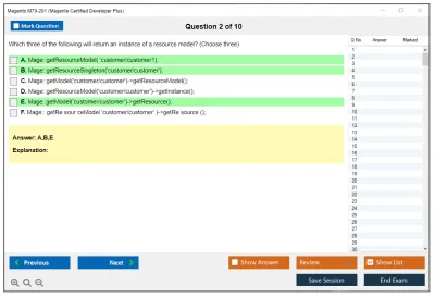 Magento M70-201 Magento Certified Developer Plus Practice test exam simulator test engine exam Prep practice test questions answers Image 2