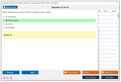Salesforce Customer-Data-Platform Salesforce Customer Data Platform (CDP) Practice test exam simulator test engine exam Prep practice test questions answers Image 13