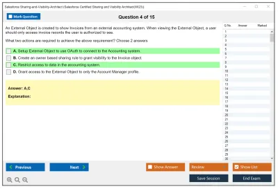 Salesforce Sharing-and-Visibility-Architect Salesforce Certified Sharing and Visibility Architect Practice test exam simulator test engine exam Prep practice test questions answers Image 4