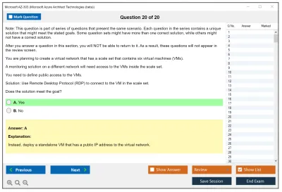 Microsoft AZ-303 Microsoft Azure Architect Technologies  Practice test exam simulator test engine exam Prep practice test questions answers Image 20