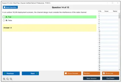 Huawei H12-322 Huawei Certified ICT Professional - Wireless Local Area Network- Planning and Optimizing Enterprise WLAN Practice test exam simulator test engine exam Prep practice test questions answers Image 14