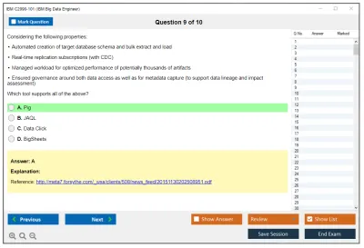 IBM C2090-101 IBM Big Data Engineer Practice test exam simulator test engine exam Prep practice test questions answers Image 9