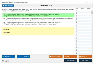 Adobe AD0-E709 Adobe Commerce Developer Expert Practice test exam simulator test engine exam Prep practice test questions answers Image 6