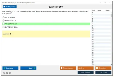 Citrix 1Y0-301 Deploying Citrix XenDesktop 7.6 Solutions Practice test exam simulator test engine exam Prep practice test questions answers Image 9