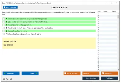 Cisco 700-703 Cisco Application Centric Infrastructure for Field Engineers Exam Practice test exam simulator test engine exam Prep practice test questions answers Image 1