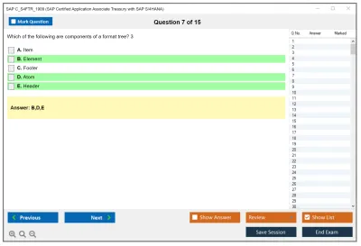 SAP C_S4FTR_1909 SAP Certified Application Associate Treasury with SAP S/4HANA Practice test exam simulator test engine exam Prep practice test questions answers Image 7