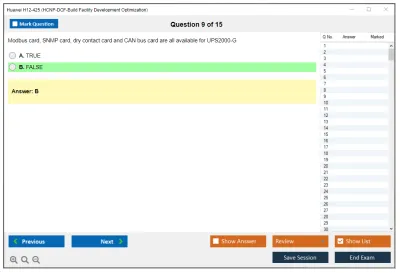 Huawei H12-425 HCNP-DCF-Build Facility Development Optimization Practice test exam simulator test engine exam Prep practice test questions answers Image 9