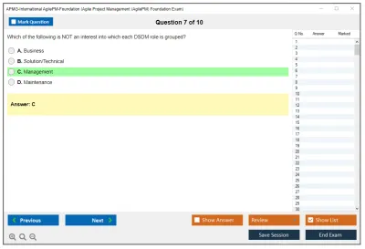 APMG-International AgilePM-Foundation Agile Project Management (AgilePM) Foundation Exam Practice test exam simulator test engine exam Prep practice test questions answers Image 7