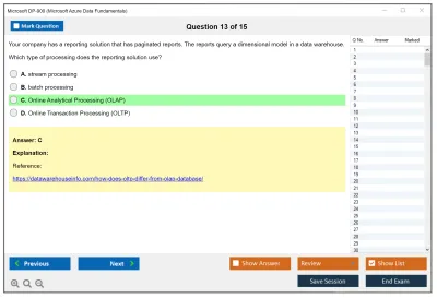 Microsoft DP-900 Microsoft Azure Data Fundamentals Practice test exam simulator test engine exam Prep practice test questions answers Image 13
