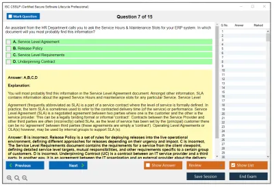 ISC2 CSSLP Certified Secure Software Lifecycle Professional Practice test exam simulator test engine exam Prep practice test questions answers Image 7