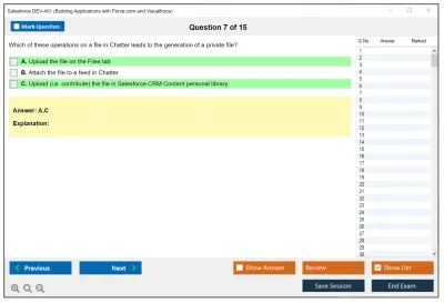 Salesforce DEV-401 Building Applications with Force.com and Visualforce Practice test exam simulator test engine exam Prep practice test questions answers Image 7