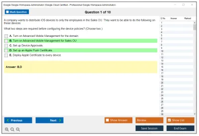 Google Google-Workspace-Administrator Google Cloud Certified - Professional Google Workspace Administrator Practice test exam simulator test engine exam Prep practice test questions answers Image 1