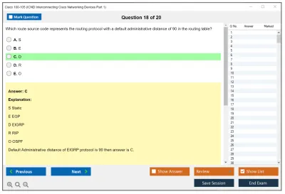 Cisco 100-105 ICND Interconnecting Cisco Networking Devices Part 1 Practice test exam simulator test engine exam Prep practice test questions answers Image 18