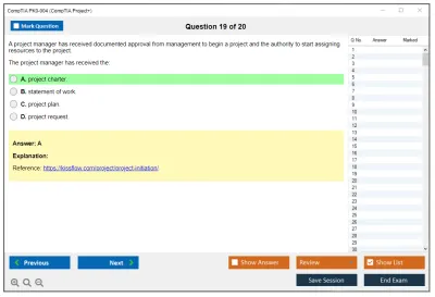 CompTIA PK0-004 CompTIA Project + Practice test exam simulator test engine exam Prep practice test questions answers Image 19