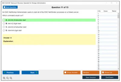 EMC E20-597 Backup & Recovery Specialist for Storage Administrators Practice test exam simulator test engine exam Prep practice test questions answers Image 11
