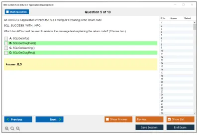 IBM C2090-543 DB2 9.7 Application Development Practice test exam simulator test engine exam Prep practice test questions answers Image 5