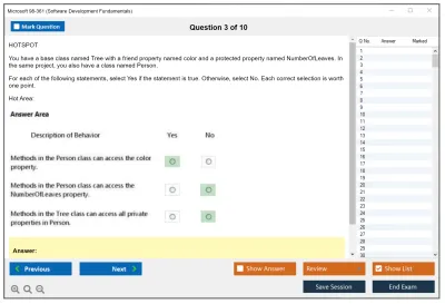 Microsoft 98-361 Software Development Fundamentals Practice test exam simulator test engine exam Prep practice test questions answers Image 3