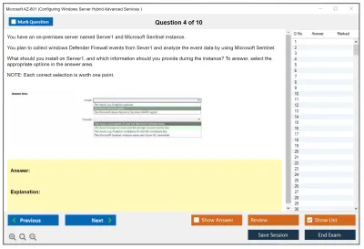 Microsoft AZ-801 Configuring Windows Server Hybrid Advanced Services Practice test exam simulator test engine exam Prep practice test questions answers Image 4