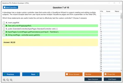 Salesforce PDI Salesforce Certified Platform Developer I Practice test exam simulator test engine exam Prep practice test questions answers Image 7