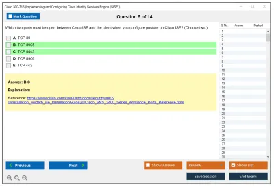 Cisco 300-715 Implementing and Configuring Cisco Identity Services Engine (SISE) v4.0 (300-715 SISE) Practice test exam simulator test engine exam Prep practice test questions answers Image 5