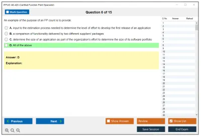 IFPUG I40-420 Certified Function Point Specialist Practice test exam simulator test engine exam Prep practice test questions answers Image 6