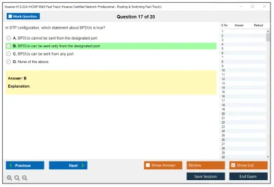 Huawei H12-224 HCNP-R&amp;S Fast Track (Huawei Certified Network Professional - Routing &amp; Switching Fast Track) Practice test exam simulator test engine exam Prep practice test questions answers Image 17