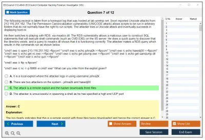 ECCouncil 312-49v9 Computer Hacking Forensic Investigator (v9) Practice test exam simulator test engine exam Prep practice test questions answers Image 7