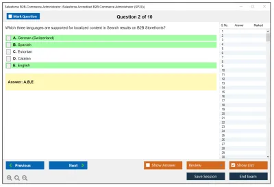 Salesforce B2B-Commerce-Administrator Salesforce Accredited B2B Commerce Administrator Practice test exam simulator test engine exam Prep practice test questions answers Image 2