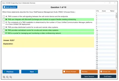 Cisco 100-890 Supporting Cisco Collaboration Devices (CLTECH) Practice test exam simulator test engine exam Prep practice test questions answers Image 1