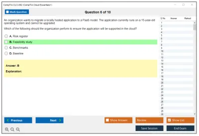 CompTIA CLO-002 CompTIA Cloud Essentials+ Practice test exam simulator test engine exam Prep practice test questions answers Image 6