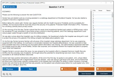 IAPP CIPP-C Certified Information Privacy Professional/ Canada (CIPP/C) Practice test exam simulator test engine exam Prep practice test questions answers Image 1