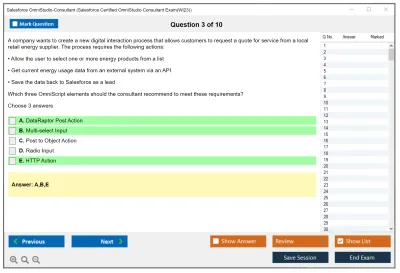 Salesforce OmniStudio-Consultant Salesforce Certified OmniStudio Consultant Practice test exam simulator test engine exam Prep practice test questions answers Image 3