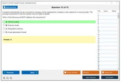 CompTIA CV0-003 CompTIA Cloud+ Certification Exam Practice test exam simulator test engine exam Prep practice test questions answers Image 13