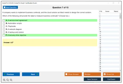 CompTIA CV0-003 CompTIA Cloud+ Certification Exam Practice test exam simulator test engine exam Prep practice test questions answers Image 7