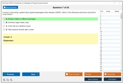 Test Prep CGFNS Commission on Graduates of Foreign Nursing Schools Practice test exam simulator test engine exam Prep practice test questions answers Image 7