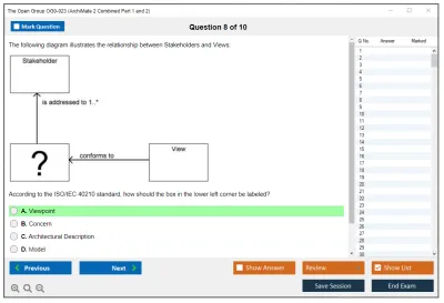 The Open Group OG0-023 ArchiMate 2 Combined Part 1 and 2 Examination Practice test exam simulator test engine exam Prep practice test questions answers Image 8