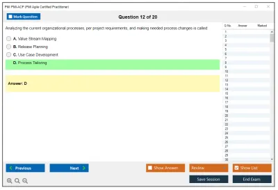 PMI PMI-ACP PMI Agile Certified Practitioner (PMI-ACP) Practice test exam simulator test engine exam Prep practice test questions answers Image 12