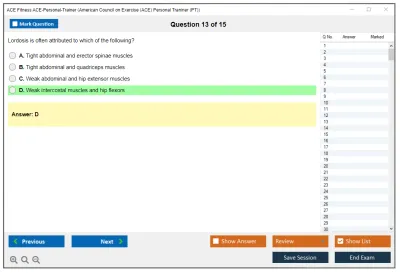 ACE Fitness ACE-Personal-Trainer ACE Personal Trainer Certification Exam Practice test exam simulator test engine exam Prep practice test questions answers Image 13