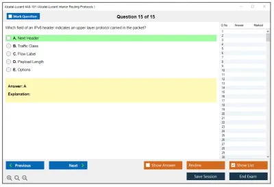 Alcatel-Lucent 4A0-101 Alcatel-Lucent Interior Routing Protocols and High Availability Practice test exam simulator test engine exam Prep practice test questions answers Image 15