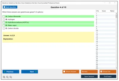 Salesforce Salesforce-Net-Zero-Cloud Salesforce Net Zero Cloud Accredited Professional Exam Practice test exam simulator test engine exam Prep practice test questions answers Image 4