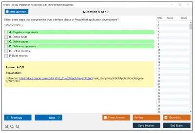 Oracle 1z0-632 PeopleSoft PeopleTools 8.5x Implementation Essentials Practice test exam simulator test engine exam Prep practice test questions answers Image 5