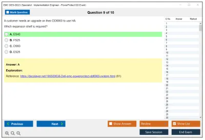 EMC DES-DD23 Specialist : Implementation Engineer - PowerProtect DD Exam Practice test exam simulator test engine exam Prep practice test questions answers Image 9