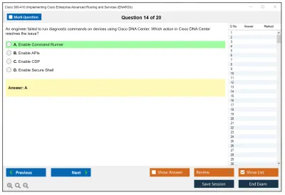 Cisco 300-410 Implementing Cisco Enterprise Advanced Routing and Services (300-410 ENARSI) Practice test exam simulator test engine exam Prep practice test questions answers Image 14