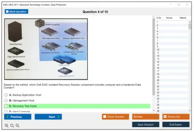 EMC DES-3611 Specialist Technology Architect, Data Protection Practice test exam simulator test engine exam Prep practice test questions answers Image 4