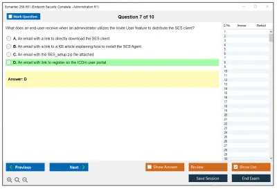 Symantec 250-561 Endpoint Security Complete - Administration R1 Practice test exam simulator test engine exam Prep practice test questions answers Image 7