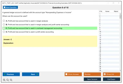 SAP C_TS4FI_2021 SAP Certified Associate - SAP S/4HANA 2021 for Financial Accounting Practice test exam simulator test engine exam Prep practice test questions answers Image 6